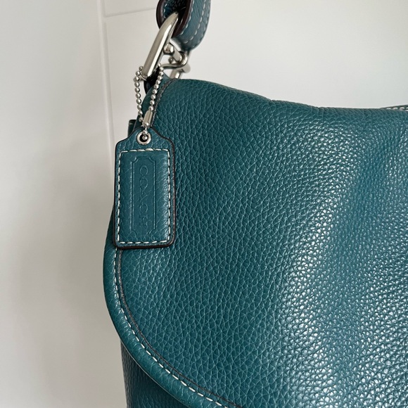 Coach Teal Leather Turn lock Flap Y2K😍😍😍 - Picture 5 of 16